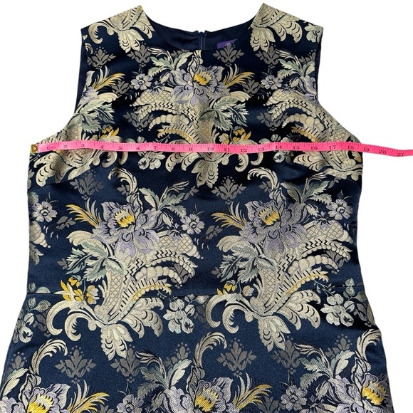 Ralph Lauren 2016 Fall Collection Georgia Baroque Silk Brocade Sheath Dress - Picture 11 of 16